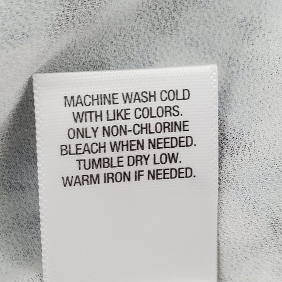 Roz & Ali Blue White Flutter Sleeve Ruffle Side Button Up Top Blouse NEW Size XL - Picture 13 of 15